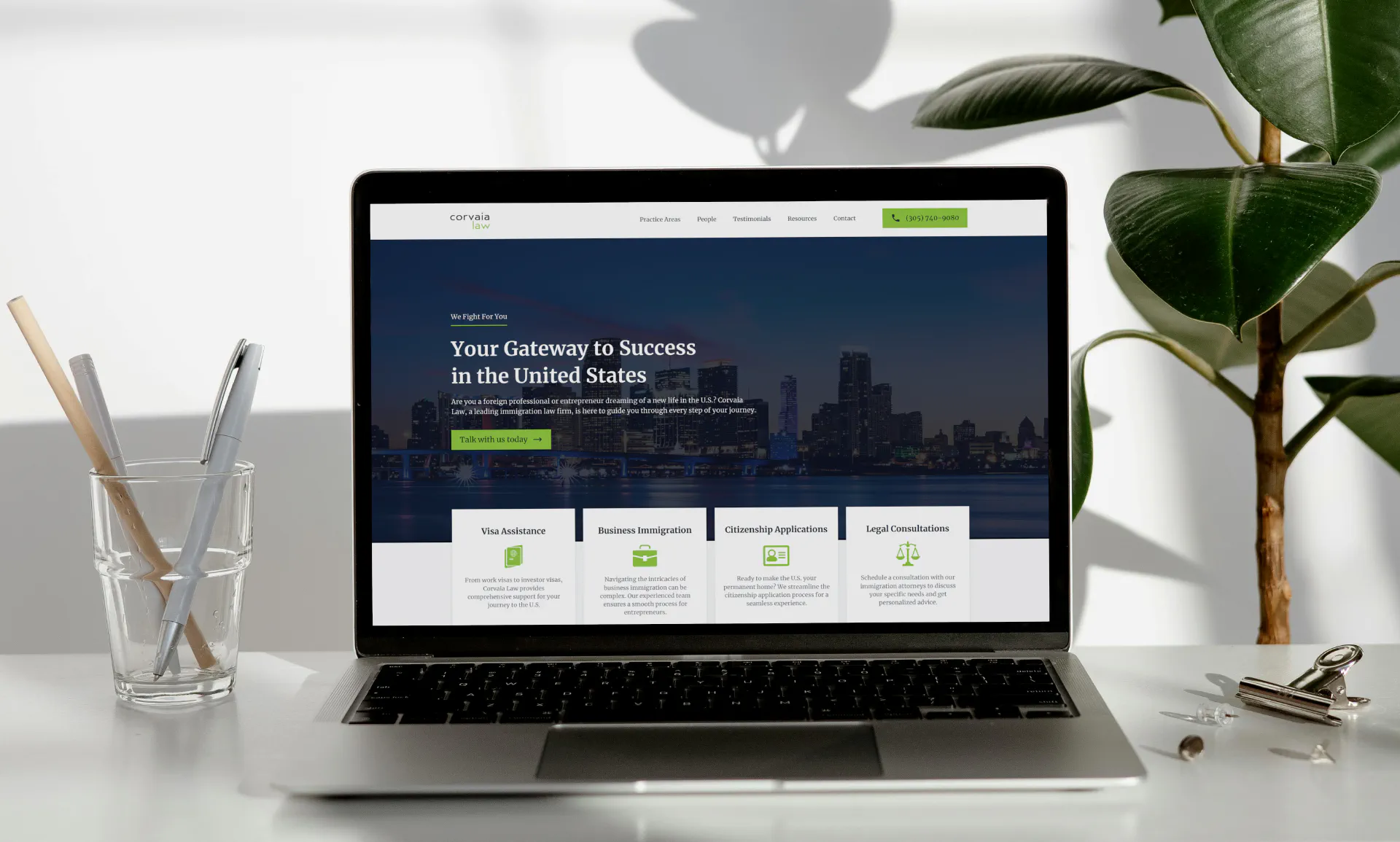 Corvaia Law Website preview